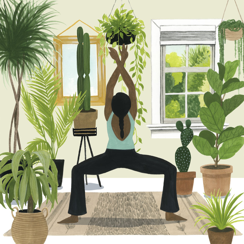 Indoor Asana II by Grace Popp - Wrapped Canvas Print, 91cm H x 91cm W