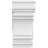 5"W x 12"D x 12"H Standard Olympic Architectural Grade PVC Bracket with Traditional Ends-33859953