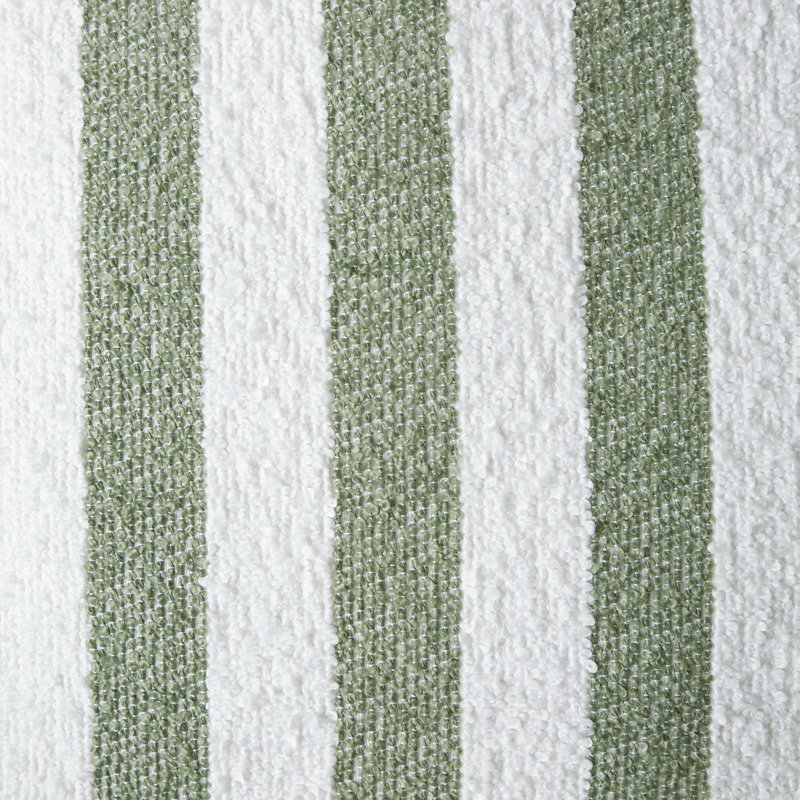 Boucle Stripe Cushion Cover, Olive Green