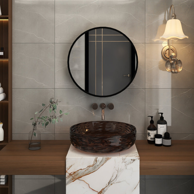 Armoire à pharmacie avec miroir Johanie, H 24 po x l 24 po x P 4,9 po