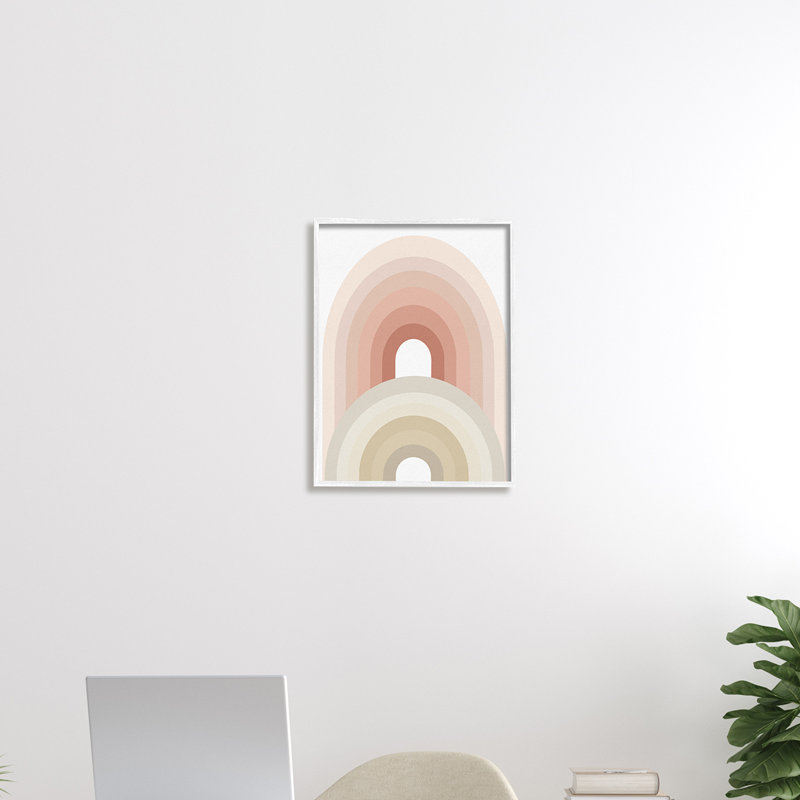 Grand et petit arc-en-ciel désert terre cuite beige palette, H 20 po x l 16 po, Estampe numérique Farmhouse