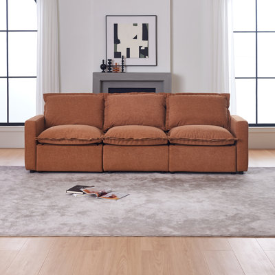 Upholstered 109.45 " Fabric Sofa