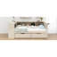 Lit en bois Woodm avec tablettes de rangement, tiroirs, station de charge et tête de lit tapissier-1953373873-1953373874