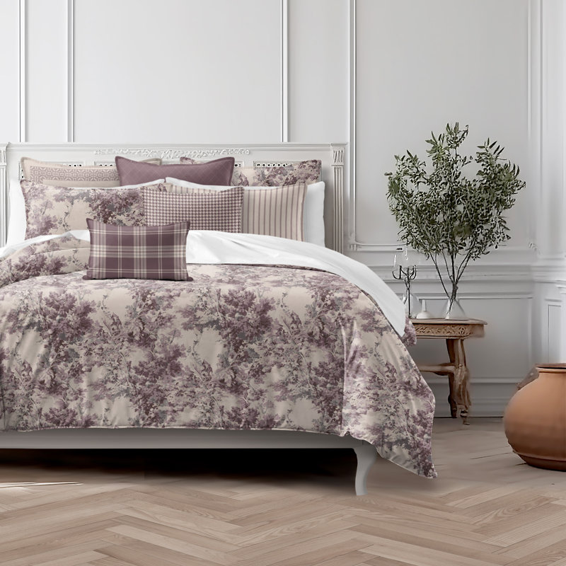 Dolce  Wisteria Cotton Comforter Set  8 Piece, Queen Comforter + 7 Additional Pieces