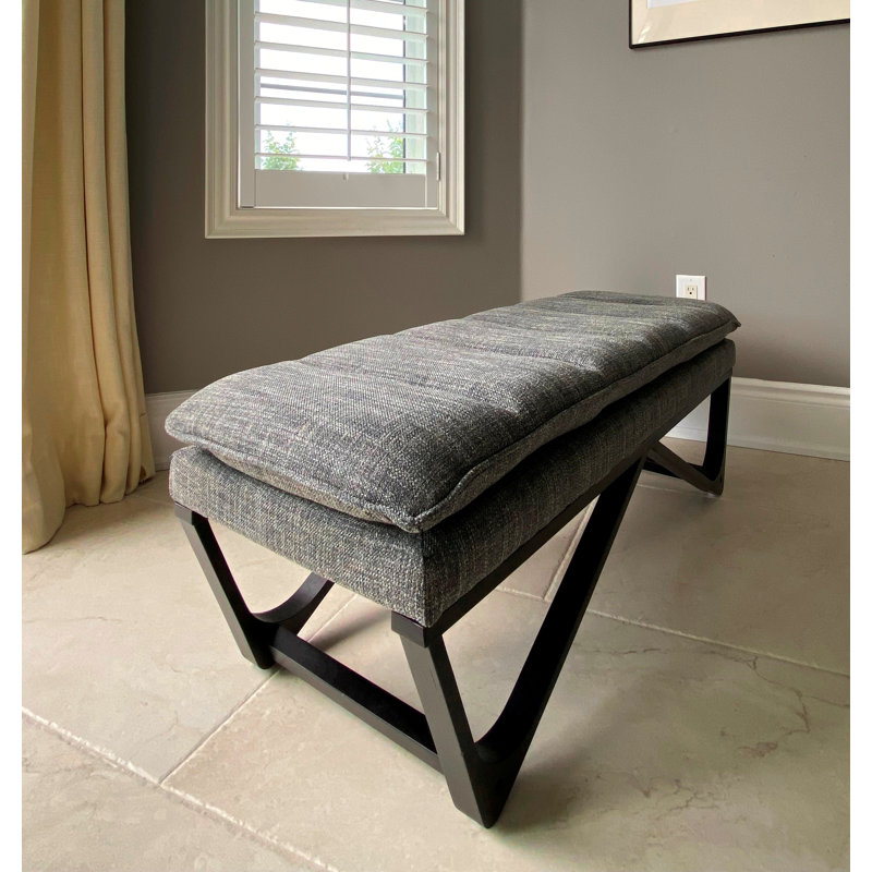 Banc en bois SEAT4U Kenhorst, gris, Noir