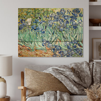 Iris modernes Vincent Van Gogh - peinture sur bois sans cadre