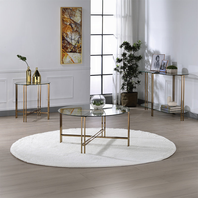 Table de canapé ACME Veises, champagne