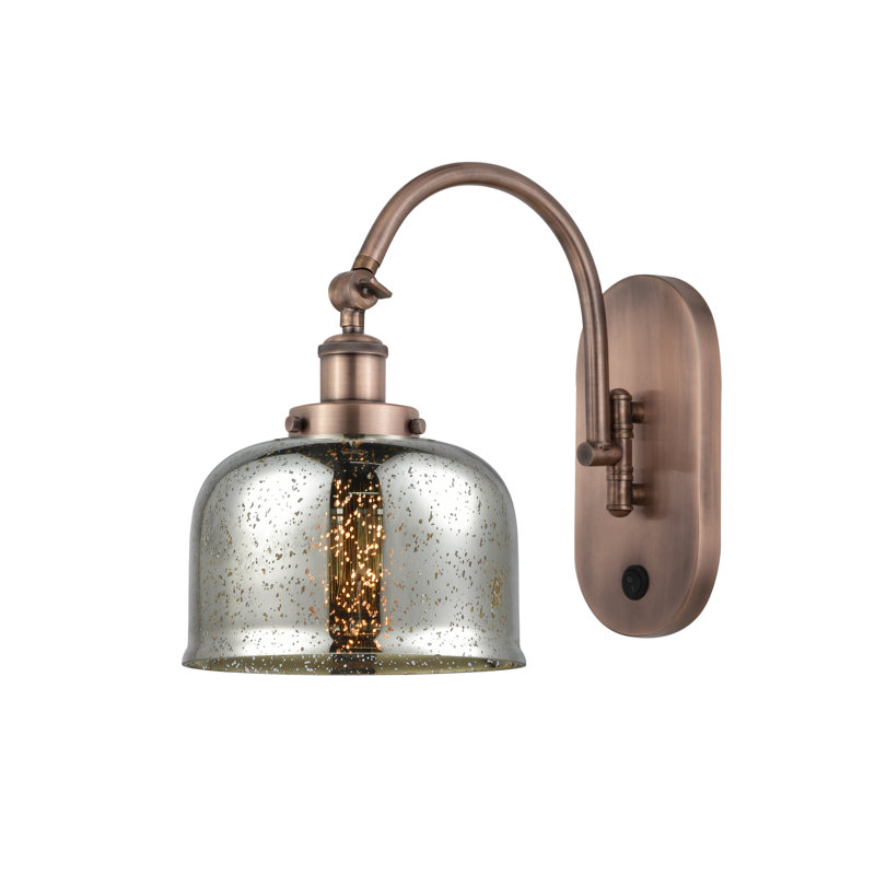 Shauna Swing Arm Sconce, No Bulb Included, Antique Copper