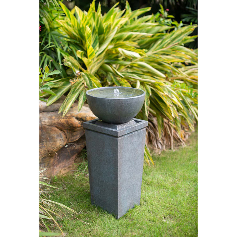 Duponta Hand Crafted Weather Resistant Floor Fountain, 44.5" H x 20.9" W x 20.9" D