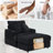 39" Wide Corduroy Upholstered Chaise Lounge Chair Accent Chair with Cup Holder for Living Room, Bedroom, Office-1533877471