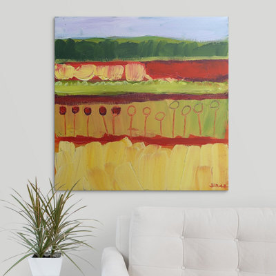 Nolani Skagit Fields In Red No 1 - Single Picture Frame Painting