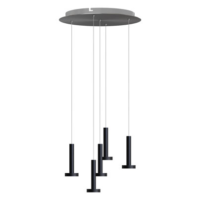Luminaire suspendu cylindrique à 5 lumières Netice