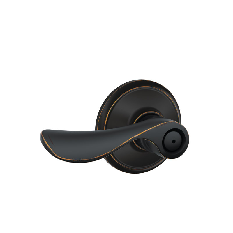 Champagne Lever Bed and Bath Lock, Aged Bronze