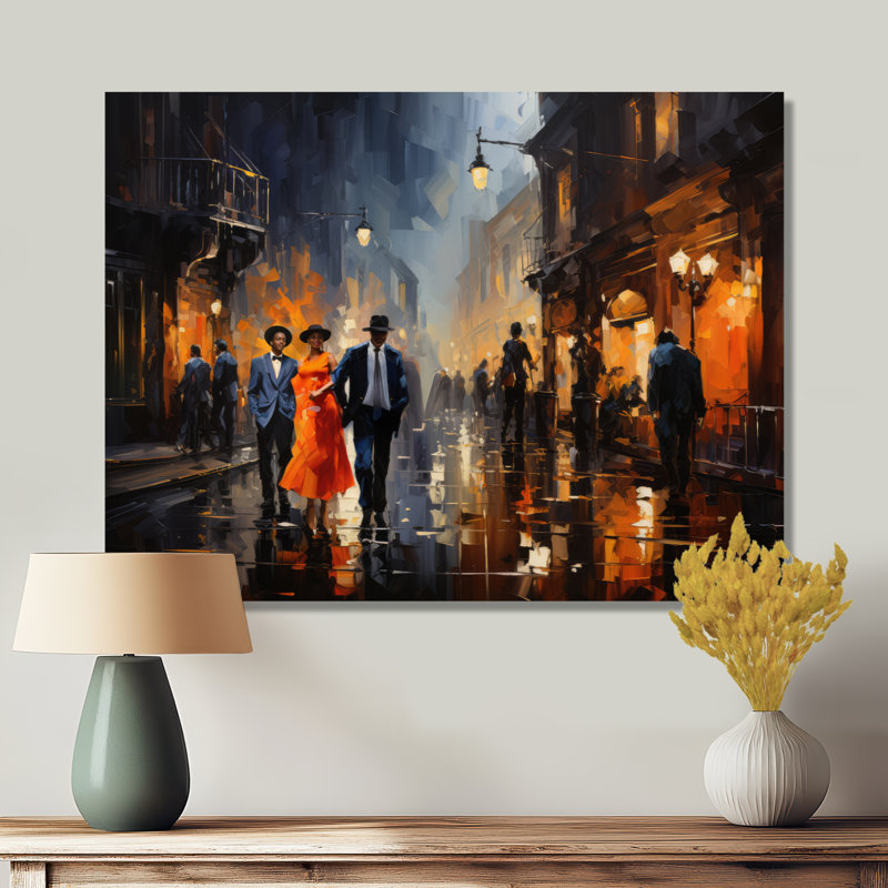 «Music In Harlems IV» - reproduction d'art sur toile, H 30 po x l 40 po x P 1,5 po, Toile tendue
