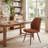 Monno Chenille Fabric Upholstered Dining Chairs Armless Side Chairs with Color-Matched Metal Frame-442354295