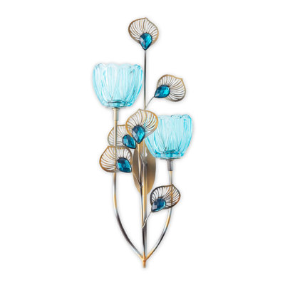 PEACOCK BLOSSOM DUO CUP SCONCE