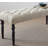 Tufted Turned Leg  Dining Bench, Tan-545234809