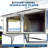Commercial-Grade Concession Window for Food Trucks, Outdoor Markets, Mobile Vendors，85°Waterproof Awning Door with Dual-Point Security Lock， Aluminum Frame Service Opening (Glass Not Included)-121301202