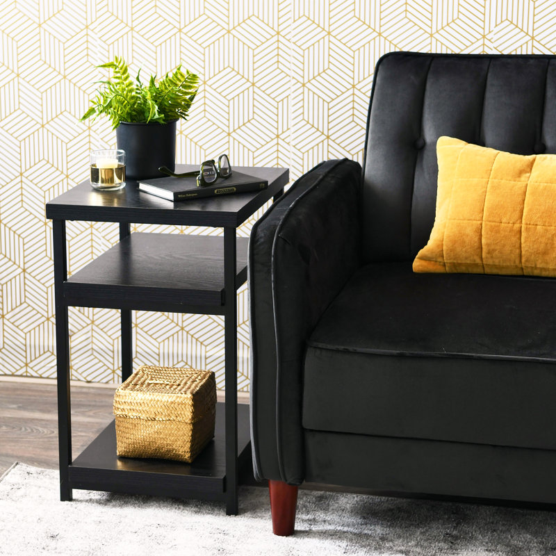 Gateshead End Table, Black Oak/Black