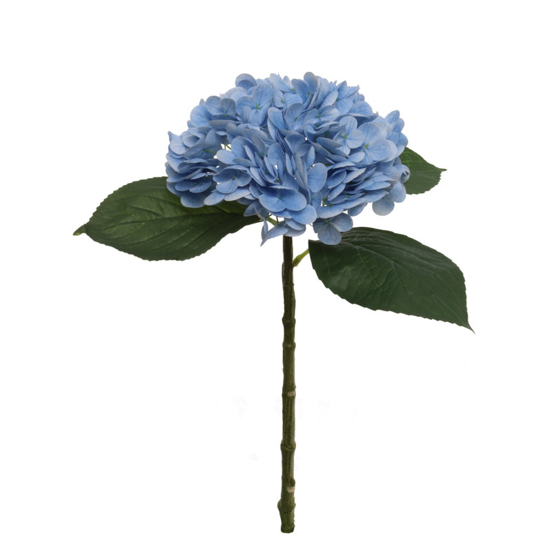 Paquet de 4 hortensias bleus 22 po Real-touch - fleur artificielle réaliste de 7 po de diamètre