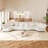 U-Shaped Plush Large  Upholstered Modular Sectional Couches With Storage, 7 Seat  Corduroy  Sofa With Adjustable Arms Backs,Plush Supportive Cushions, Beige