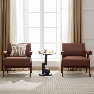 Faux Leather Armchair