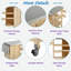Îlot de cuisine extérieur pliable avec roulettes verrouillables, armoire de rangement et porte-serviettes-125426713