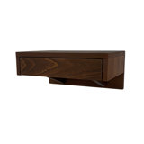 Miers Modern Floating Nightstand / Wall Drawer European Hardwood In Walnut