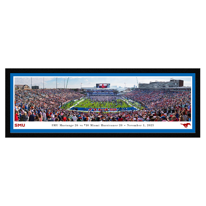 SMU Mustangs Football - sans cadre, Impression sans cadre
