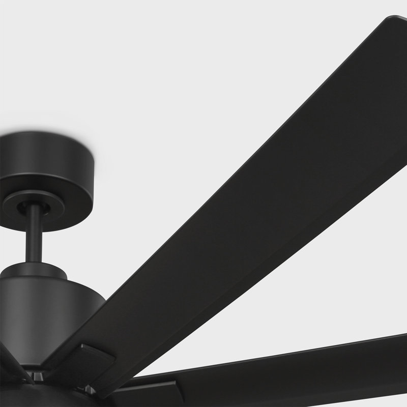 Ventilateur de plafond d'intérieur avec éclairage fileté, pales en ABS noir de minuit et télécommande portative Génération Lighting