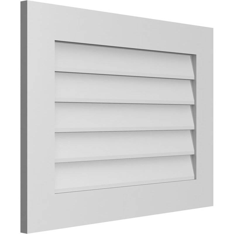Vent à pignon rectangulaire en uréthane non-fonctionnel, H 22 po x l 30 po x P 1 po