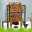 Crate Rack 4 Crates with Wheels for Beer, Fruit, Load Capacity 180 kg，32D x 75W x 90H