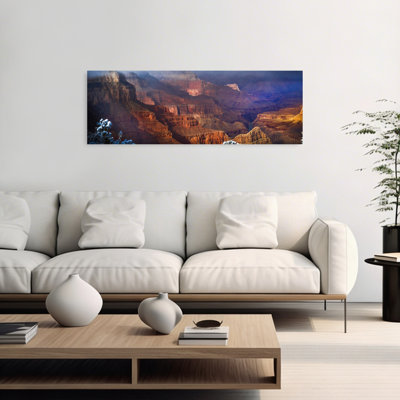 Grand Canyon, lueur d'hiver colorée, paysage abstrait, montagne, art mural