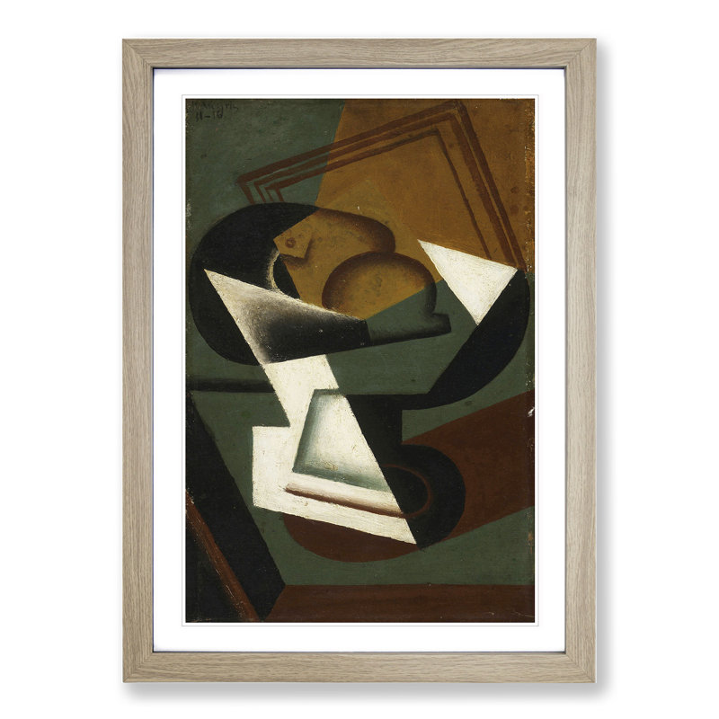 Cafeteria by Juan Gris - Picture Frame Painting, 65cm H x 48cm W x 2cm D, Oak Framed
