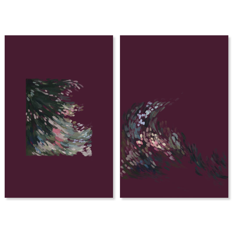 Delicate Spring Set Abstract Canvas Print by Oliver Gal, Black Frame, 10 x 15, 16"H x 24"W, Gallery Wrapped