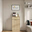 Armoire à poubelle inclinable avec tiroir et poignées en métal-116161402