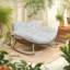 Chaise berçante moderne rembourrée
