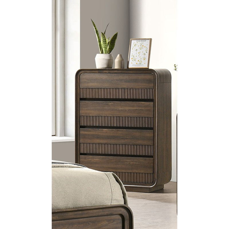 Mobilier de chambre à coucher à 5 tiroirs Mid-Century Flair