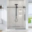 Porte de douche coulissante simple sans cadre l 56 à 60 po x H 72 po - verre trempé transparent de 5/16 po (8 mm), conception de dérivation, porte de douche