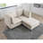 Linen Upholstered Modular Sectional With Metal Legs-840562610