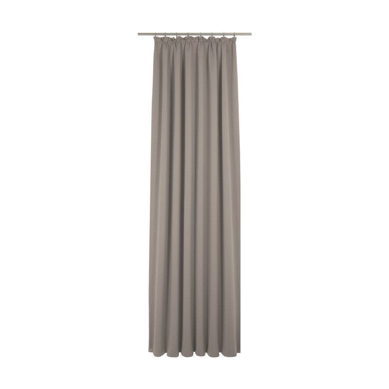 Salley Pinch Pleat semi transparent Single Curtain, 145cm Width x 255cm Drop, Brown