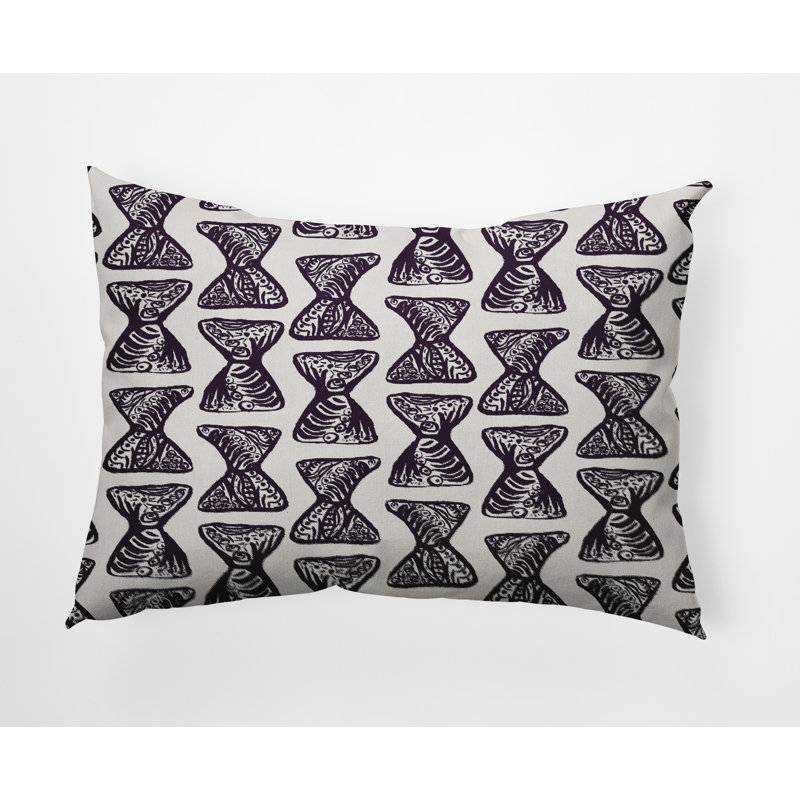 Square Pillow Cover & Insert, Dark Purple, Geometric 3