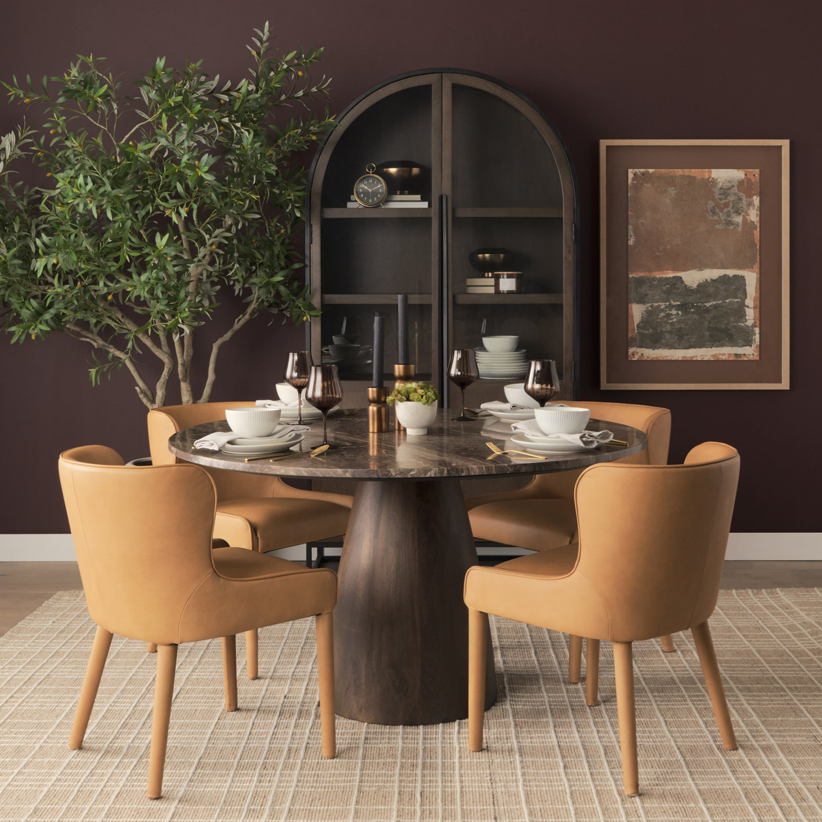 Thistle Genuine Leather Dining Chair