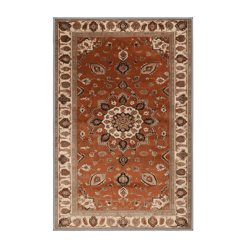 Tapis brun lavable à la machine, Rectangle 2 pi x 3 pi