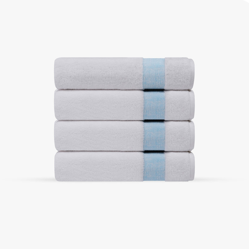 Jonnae 4 pcs Turkish Hand Towels Set, Seaglass