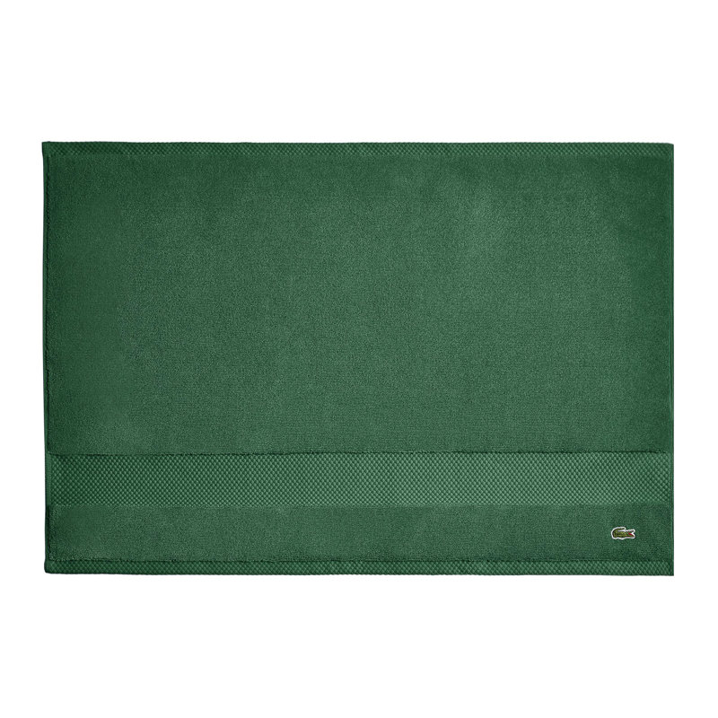 Lacoste Heritage 21X31 Bath Mat, 100% Supima Cotton, Micro-Fresh® Anti-Microbial, Croc Green