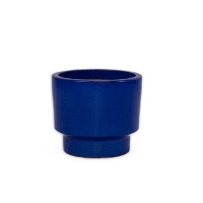 Pot à fleurs antique en céramique bleu-vert pour les terrasses, les jardins, les rebords de fenêtre et plus encore.