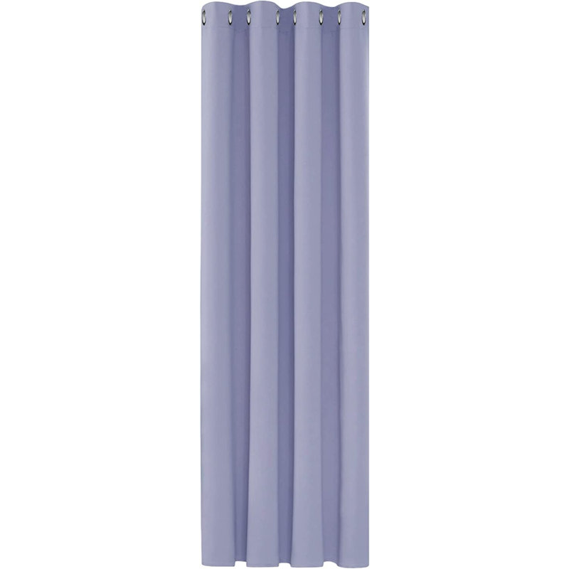 Deconovo Curtains Solidout Super Soft Thermal Insulated Eyeletout Curtains For Bedroom 1 Panel, 132 W x 160 D cm