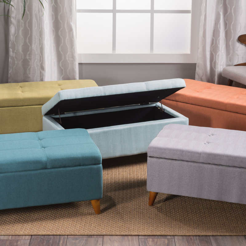 Autre modèle de repose-pieds avec rangement, banc d'entrée multifonctionnel, banc de chambre à coucher