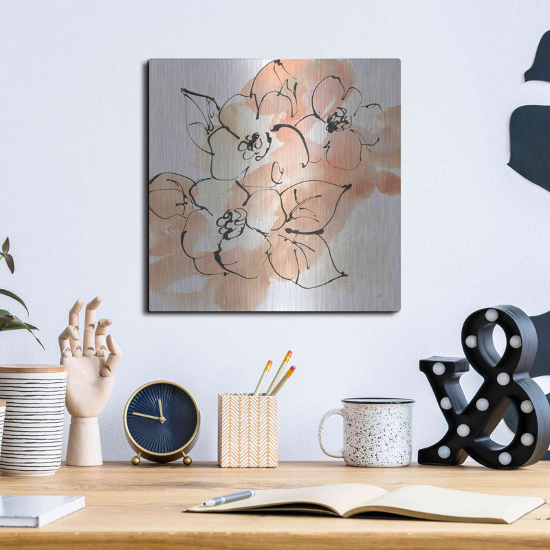 Luxe Métal Art «Terracotta Neutrals I» par Chris Pa «Terracotta Neutrals I» par Chris Paschke, H 12 po x l 12 po
